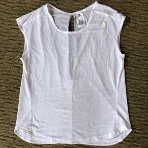 Adidas White Mesh Top
